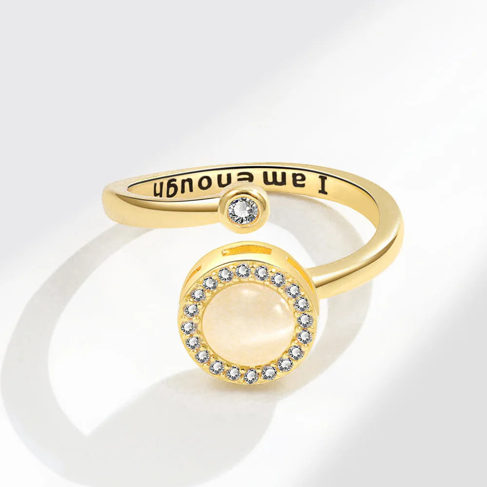 Opal Spinner Ring – Anti-Stress Jewelry Jewel for Women - zenton
