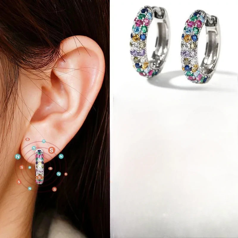 Colorful Crystal Earrings – Elegant Artificial Jewellery Set - zenton
