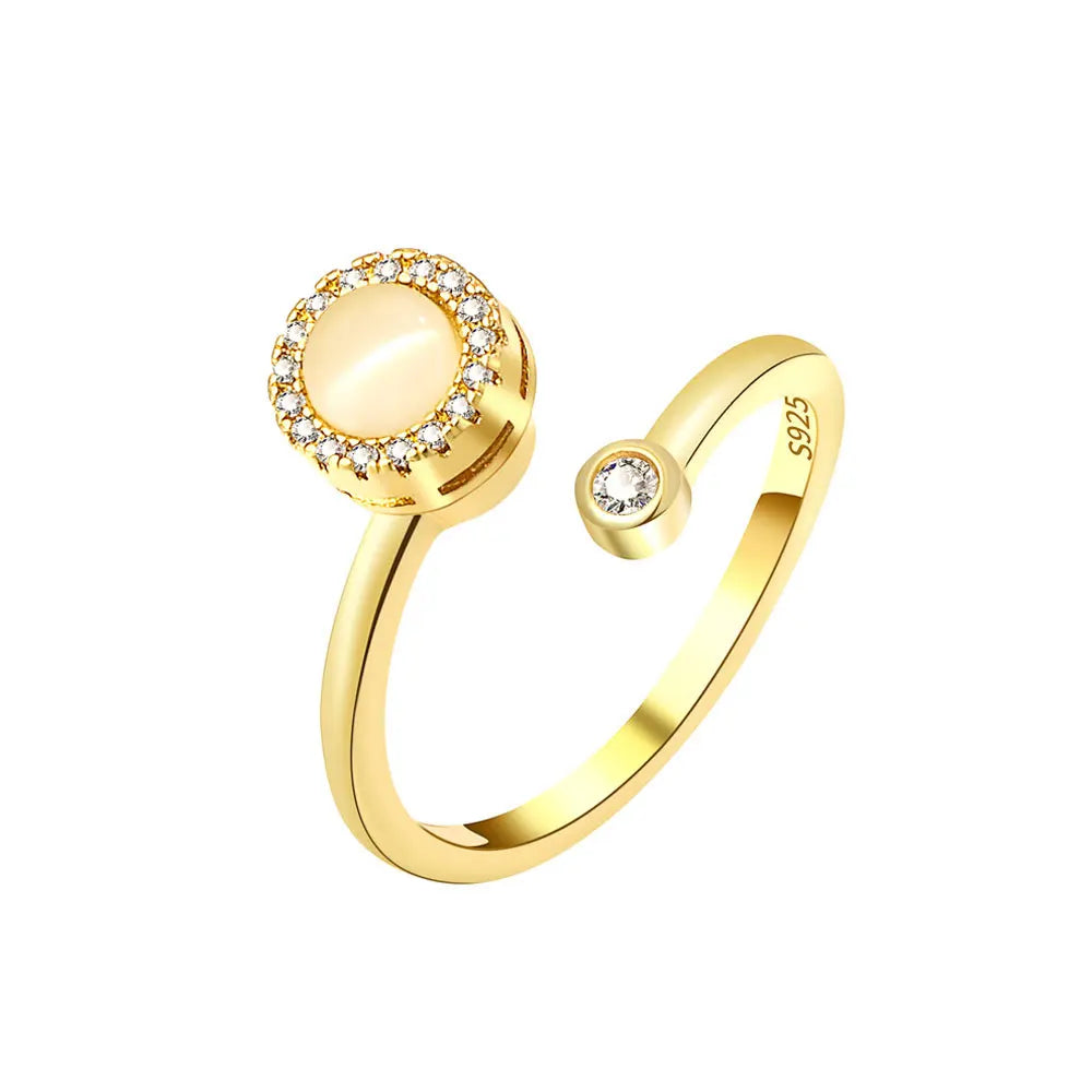 Opal Spinner Ring – Anti-Stress Jewelry Jewel for Women - zenton