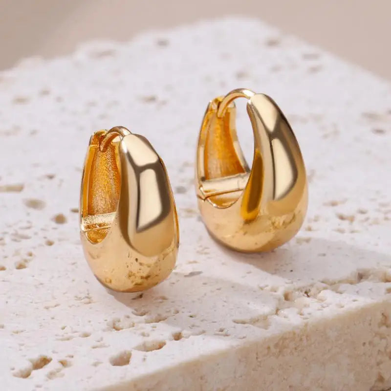 Vintage Gold Stainless Steel Earrings – Women’s Jewels - zenton