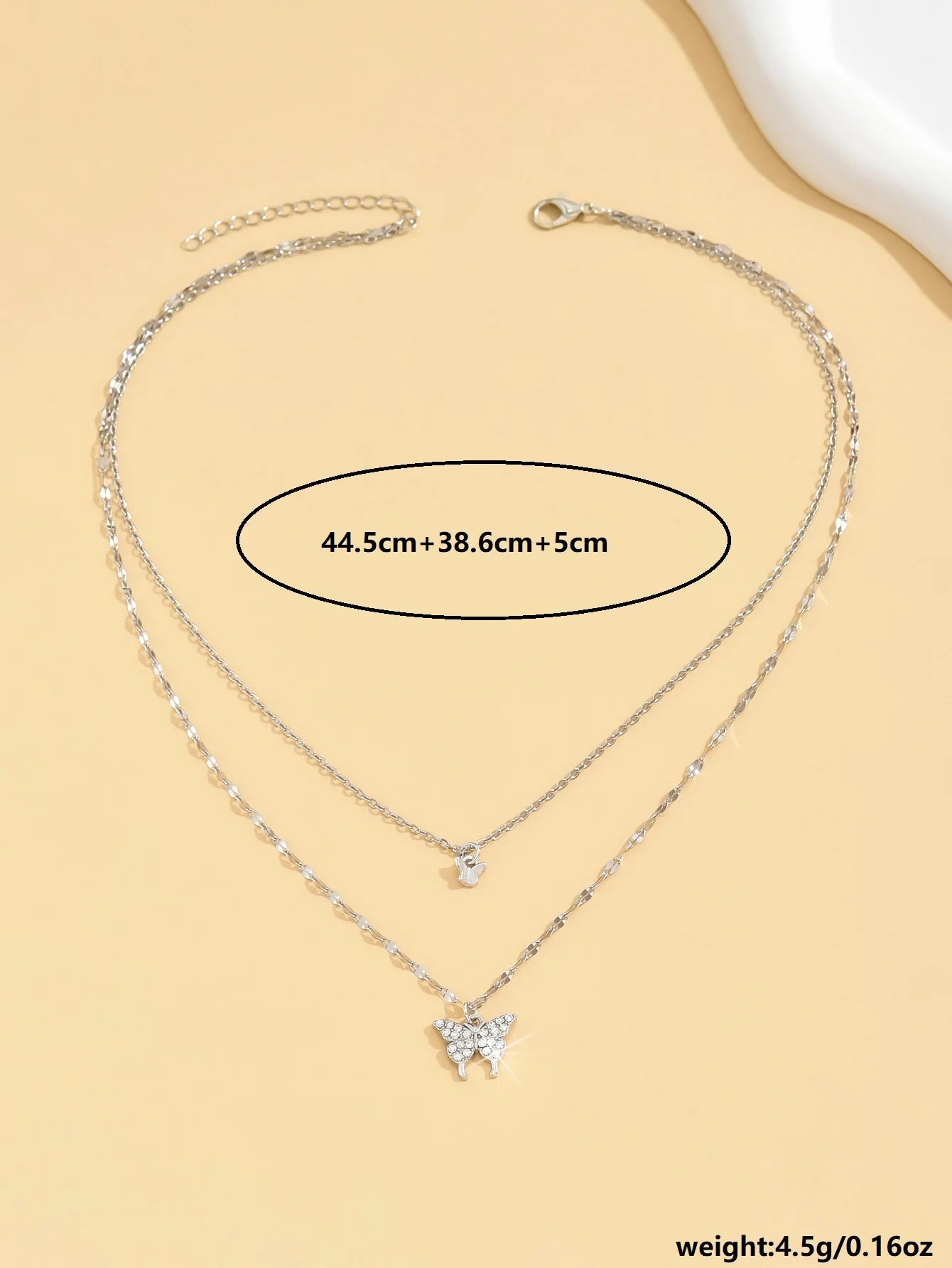 Double Layer Butterfly Necklace – Elegant Jewels for Women - zenton