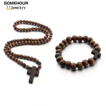 Vintage Cross Pendant Necklace & Bracelet – Unisex Jewels zenton