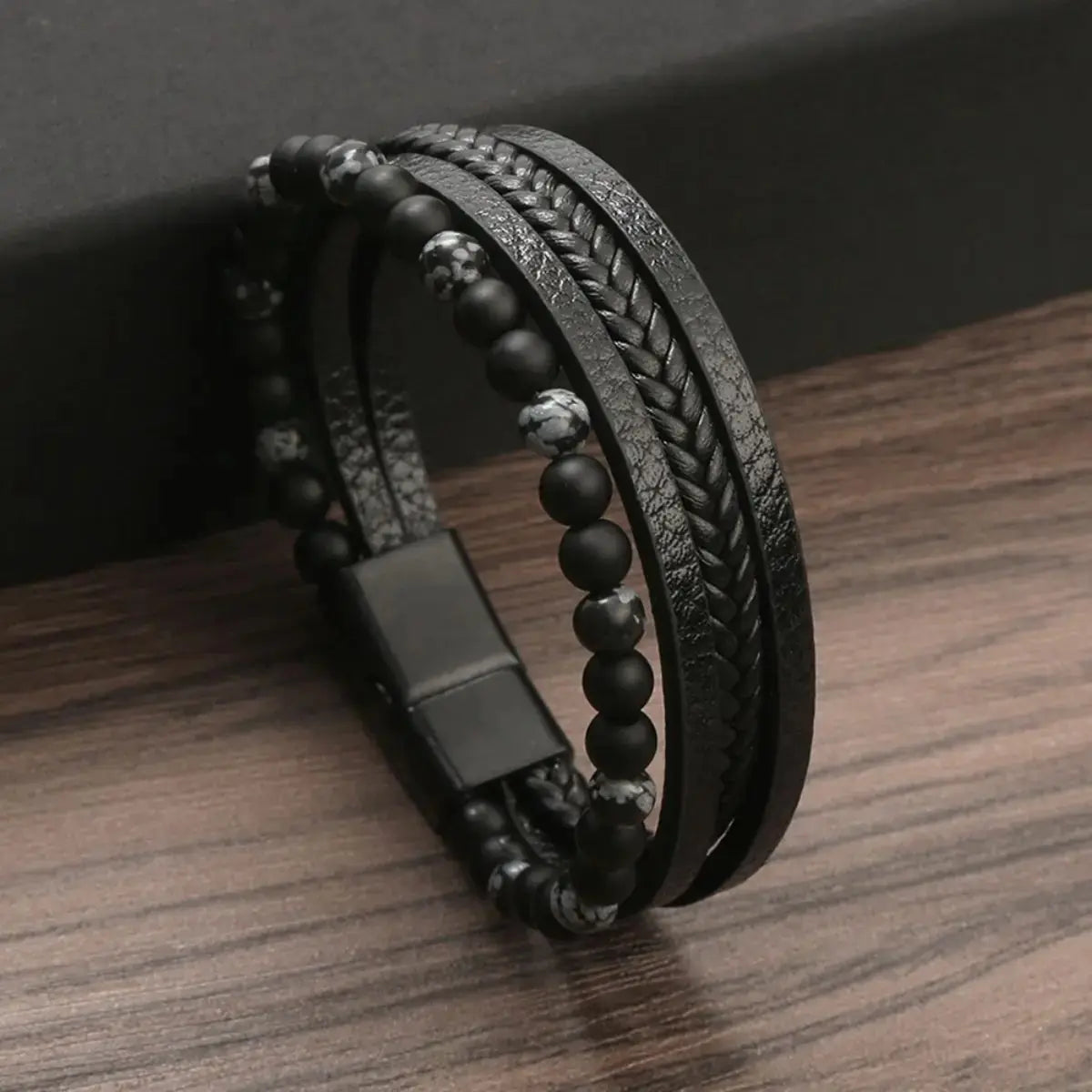 Layered Leather & Tiger Eye Bracelet – Handmade Jewels - zenton