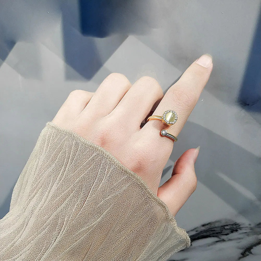 Opal Spinner Ring – Anti-Stress Jewelry Jewel for Women - zenton