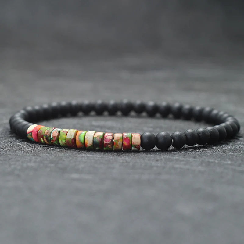 Minimalist Onyx Bead Jewel Bracelet – Unisex Style - zenton
