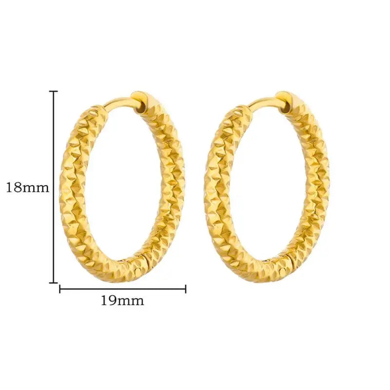 Vintage Gold Stainless Steel Earrings – Women’s Jewels - zenton