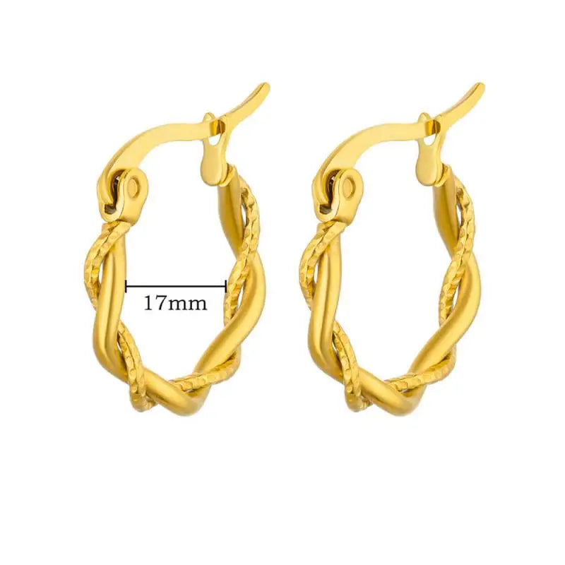 Vintage Gold Stainless Steel Earrings – Women’s Jewels - zenton