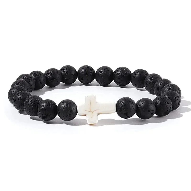 Rosary Bead Bracelet – Onyx & Hematite Prayer Jewels - zenton
