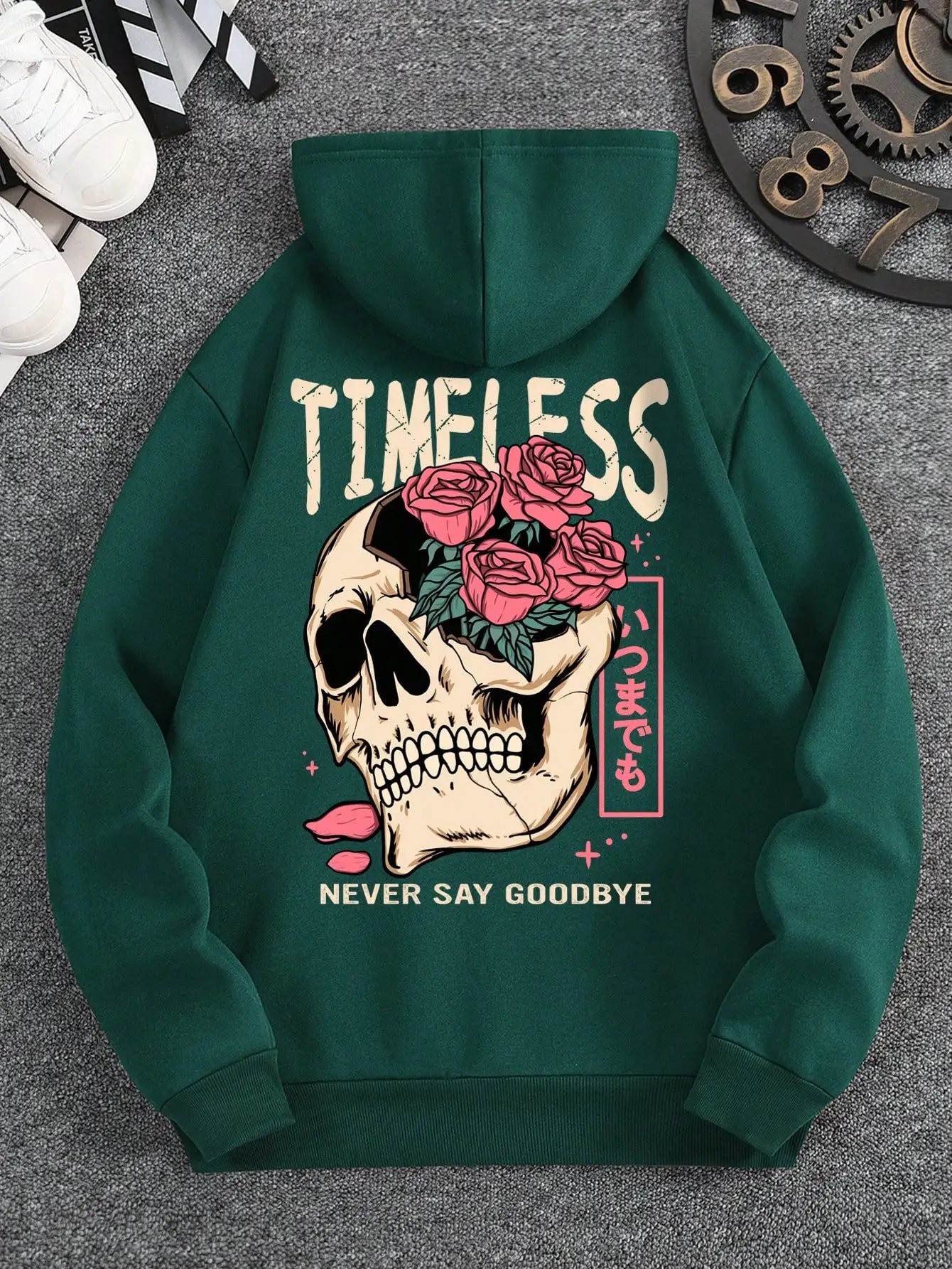 Men’s Skull & Slogan Hoodie Apparel - zenton