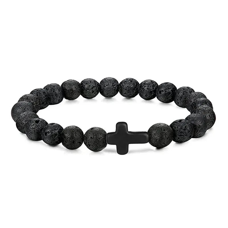 Rosary Bead Bracelet – Onyx & Hematite Prayer Jewels - zenton