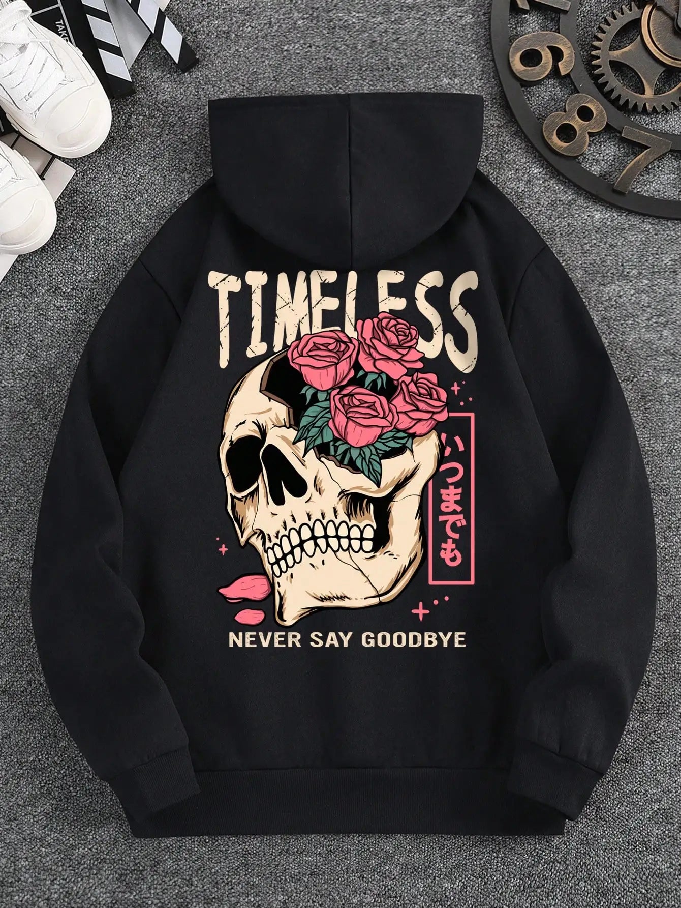 Men’s Skull & Slogan Hoodie Apparel - zenton