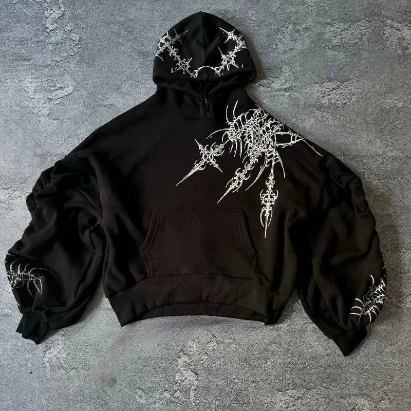 Y2K Harajuku Oversized Hoodie – Streetwear Hip-Hop Top - zenton