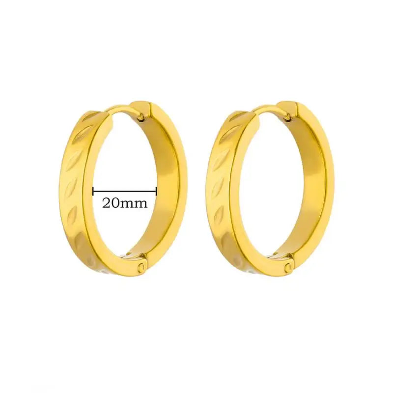 Vintage Gold Stainless Steel Earrings – Women’s Jewels - zenton
