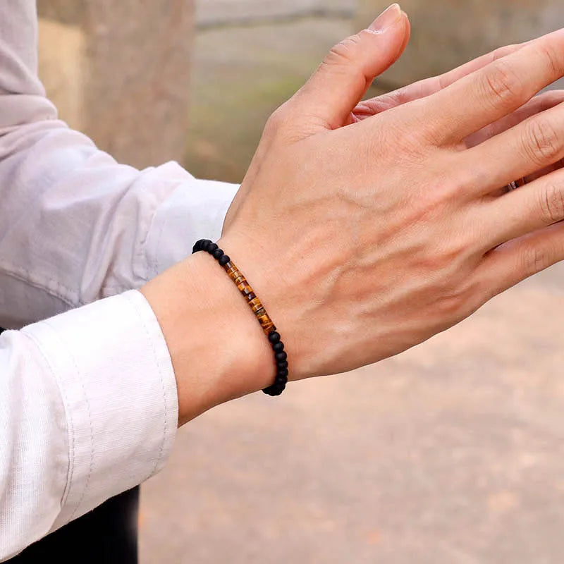 Minimalist Onyx Bead Jewel Bracelet – Unisex Style - zenton