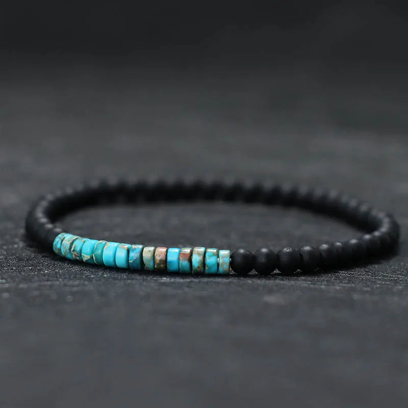 Minimalist Onyx Bead Jewel Bracelet – Unisex Style - zenton