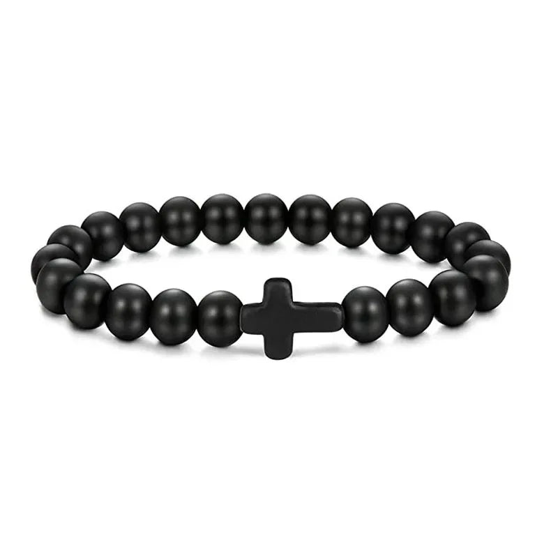Rosary Bead Bracelet – Onyx & Hematite Prayer Jewels - zenton