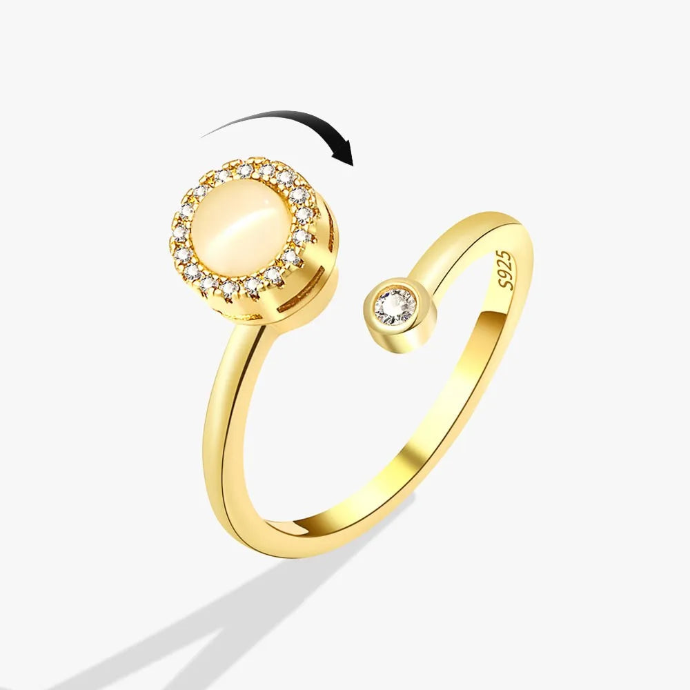 Opal Spinner Ring – Anti-Stress Jewelry Jewel for Women - zenton