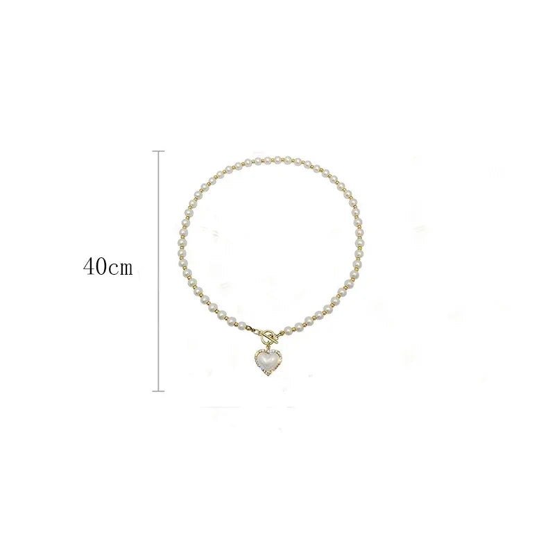 Heart Pearl Pendant Necklace – Luxury Women’s Jewels - zenton