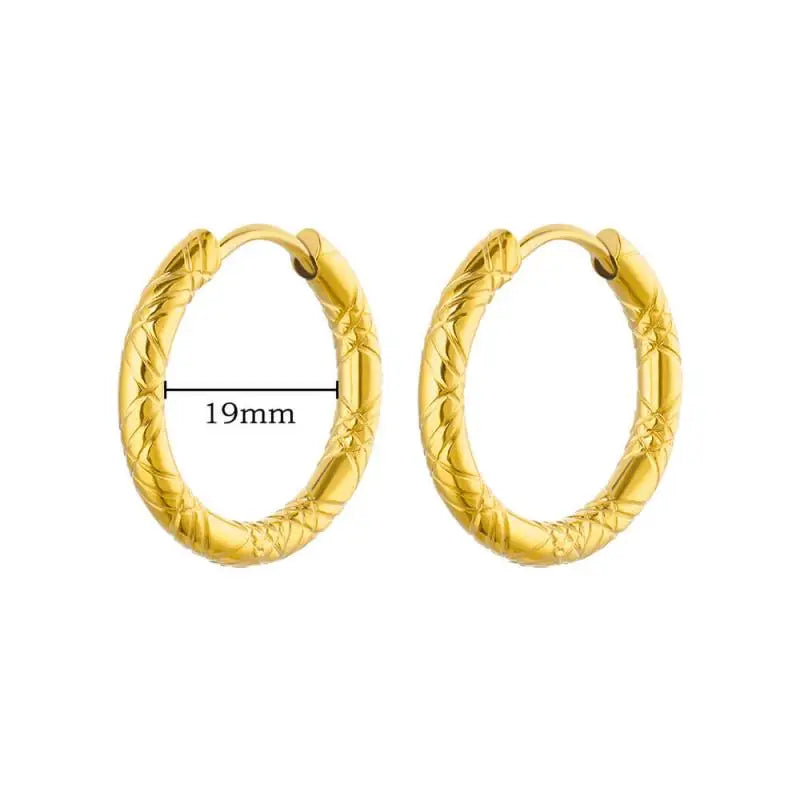 Vintage Gold Stainless Steel Earrings – Women’s Jewels - zenton