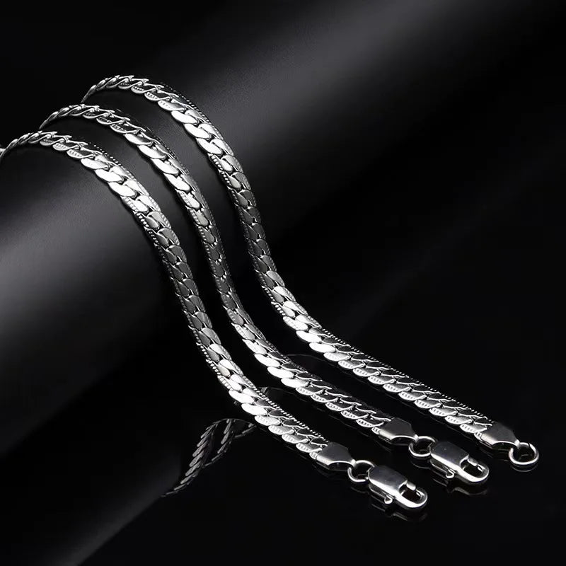 Silver Luxury Necklace Chain – Elegant Jewels for Women & Men - zenton