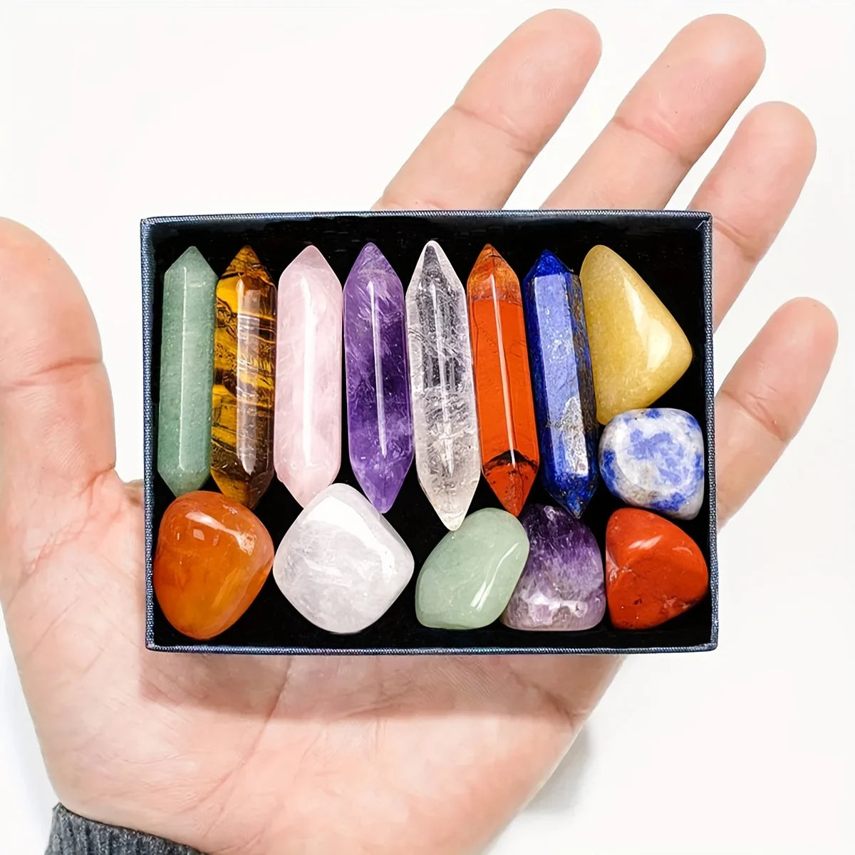 7 Chakra Crystal Pillar Set – Spiritual Jewels for Home - zenton