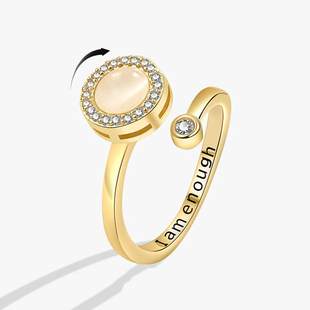 Opal Spinner Ring – Anti-Stress Jewelry Jewel for Women - zenton