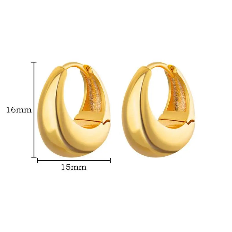 Vintage Gold Stainless Steel Earrings – Women’s Jewels - zenton