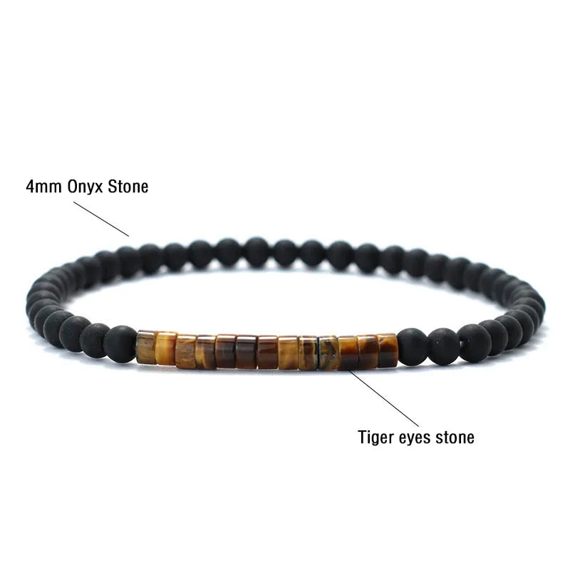 Minimalist Onyx Bead Jewel Bracelet – Unisex Style - zenton