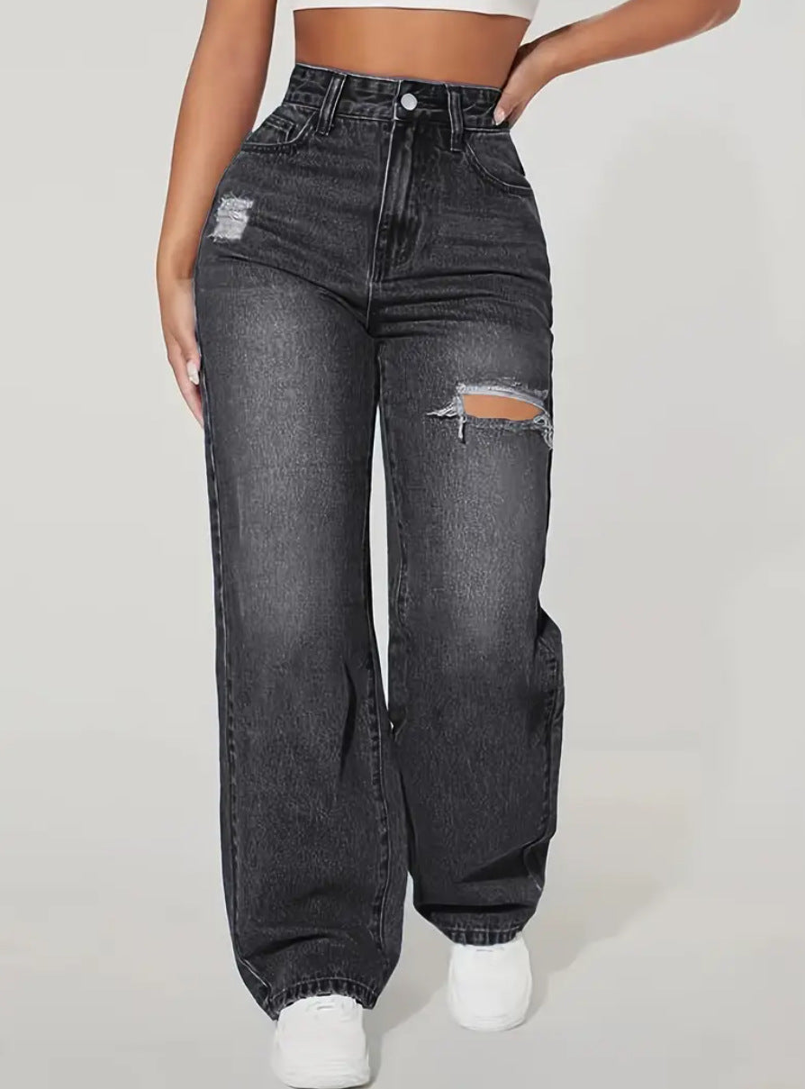 Women’s Washed Ripped Jeans – Euro & US Style Distressed Denim - zenton