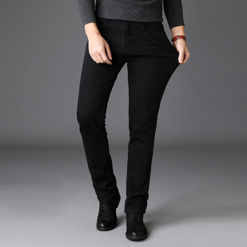 Men’s Slim Straight Black Jeans – Casual Denim Pant - zenton