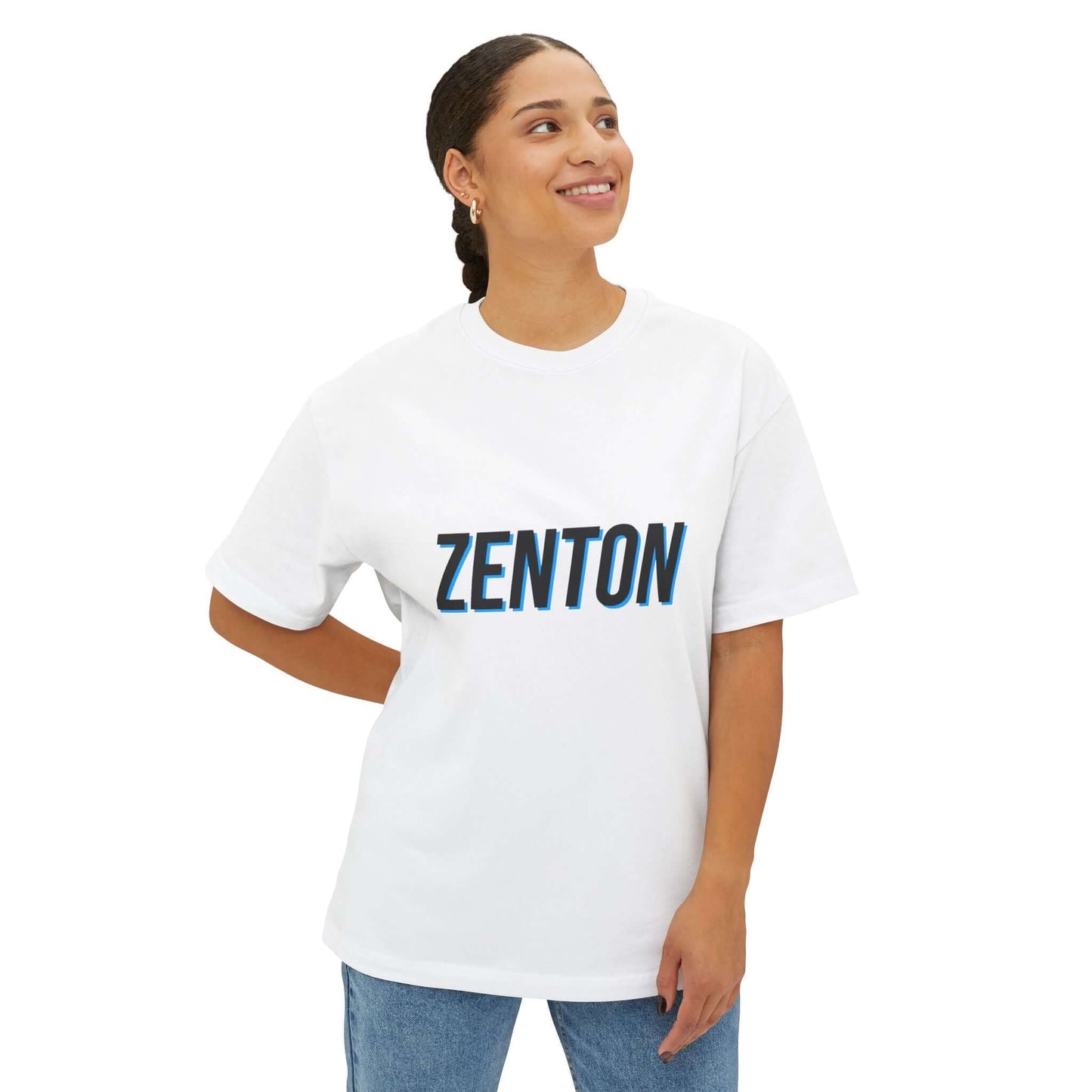 Zenton Unisex Oversized Boxy Tee - Casual Everyday Wear - zenton