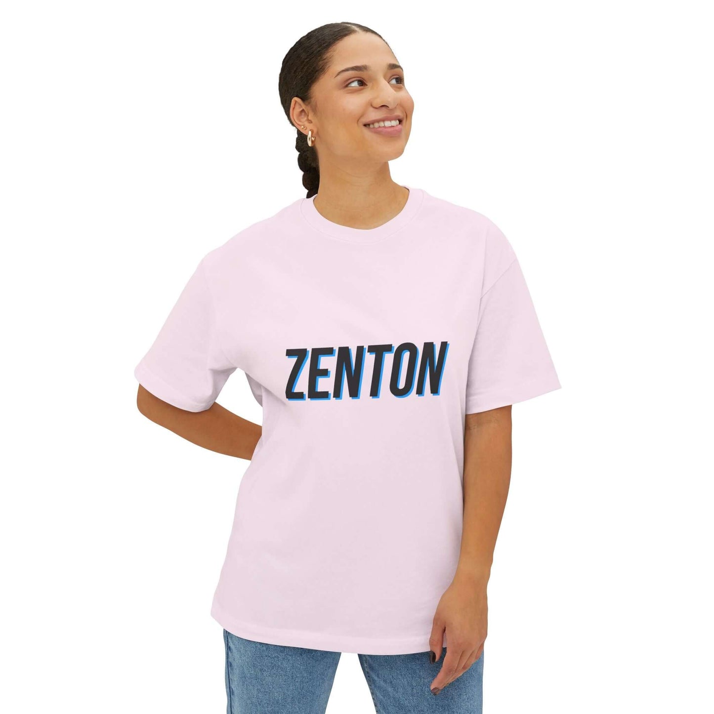 Zenton Unisex Oversized Boxy Tee - Casual Everyday Wear - zenton