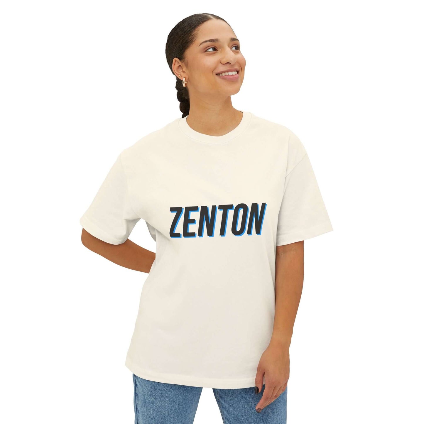 Zenton Unisex Oversized Boxy Tee - Casual Everyday Wear - zenton
