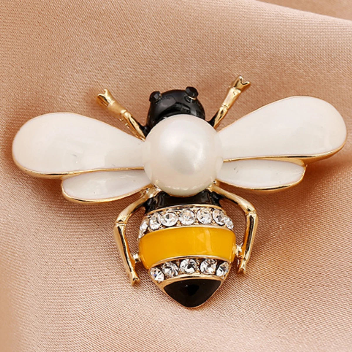 Women's Pearl Bee Brooch Elegant Jewelry Pin - zenton