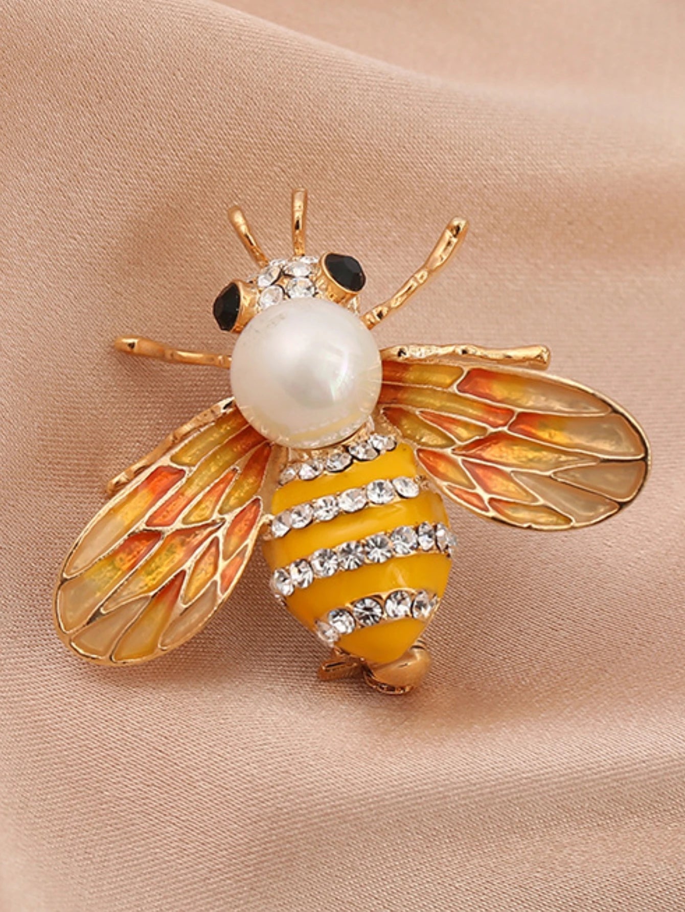 Women's Pearl Bee Brooch Elegant Jewelry Pin - zenton