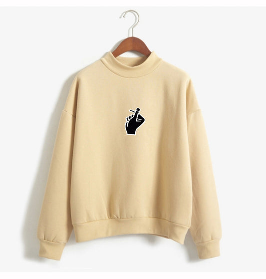 Korean Ulzzang Love Finger Plush Sweater for Women - zenton