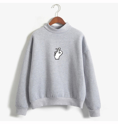 Korean Ulzzang Love Finger Plush Sweater for Women - zenton