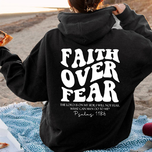 Faith Over Fear Sweatshirt – Christian Bible Verse Hoodie - zenton