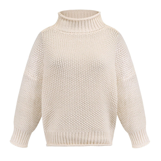 Thick Knit Turtleneck Cardigan Pullover for Women - zenton