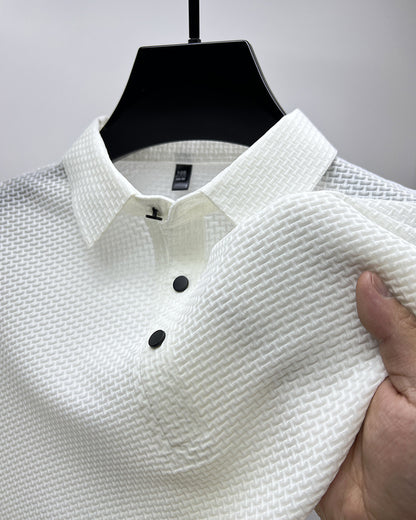 Mesh Ice Silk Short Sleeve T-shirt Mens Clothing - zenton