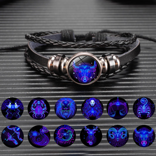 Zodiac Constellation Braided Bracelet – Adjustable Astrology Jewelry - zenton