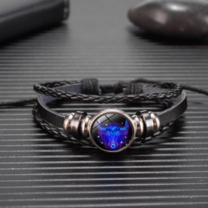 Zodiac Constellation Braided Bracelet – Adjustable Astrology Jewelry - zenton