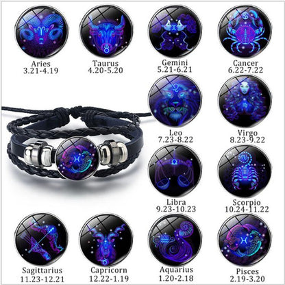 Zodiac Constellation Braided Bracelet – Adjustable Astrology Jewelry - zenton