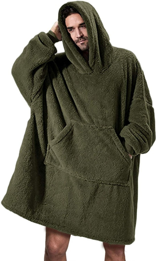 Oversized Fleece Hoodie Blanket – Comfy Big Pocket Sweatshirt - zenton