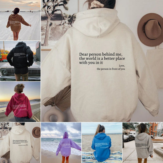 Dear Person Behind Me Hoodie – Plush Unisex Pullover - zenton