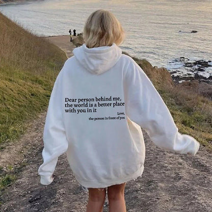 Dear Person Behind Me Hoodie – Plush Unisex Pullover - zenton