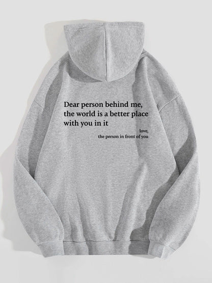Dear Person Behind Me Hoodie – Plush Unisex Pullover - zenton