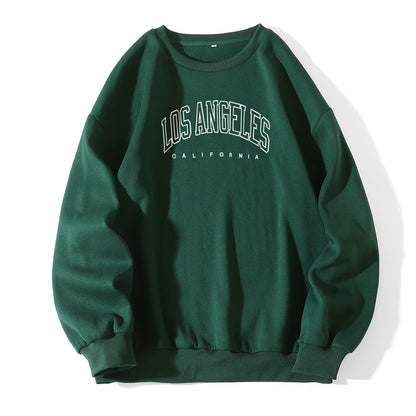 Los Angeles Letter Print Crew Neck Sweatshirt - zenton