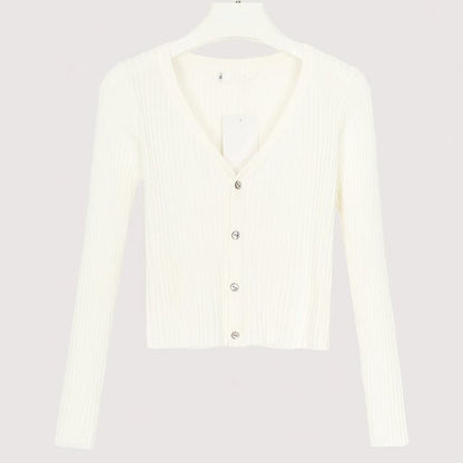 Slim Fit Cardigan Sweater for Women – Lightweight Knit - zenton