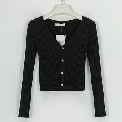 Slim Fit Cardigan Sweater for Women – Lightweight Knit - zenton